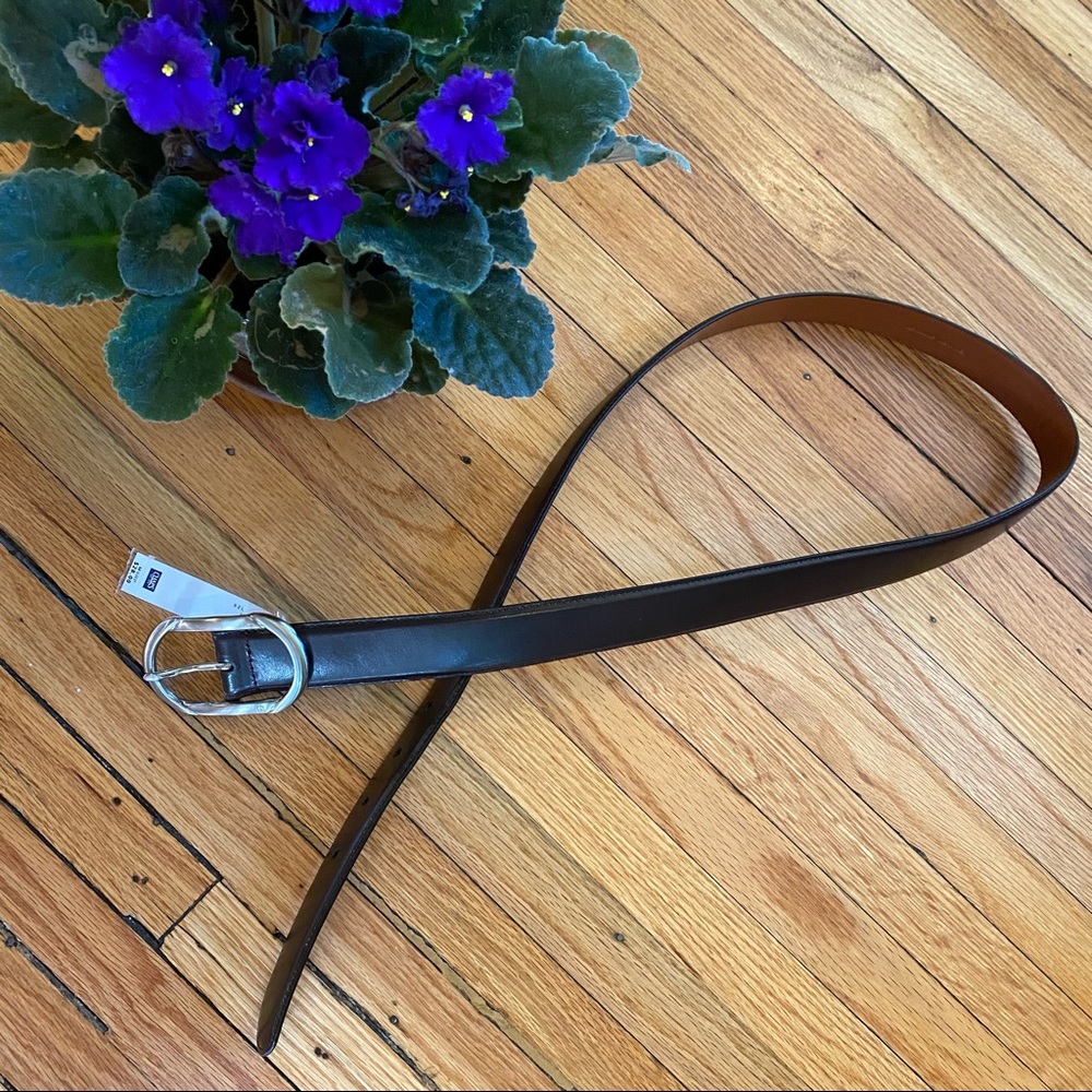 Chaps Belt, Genuine Leather, Dark Brown. Size Medium to Large